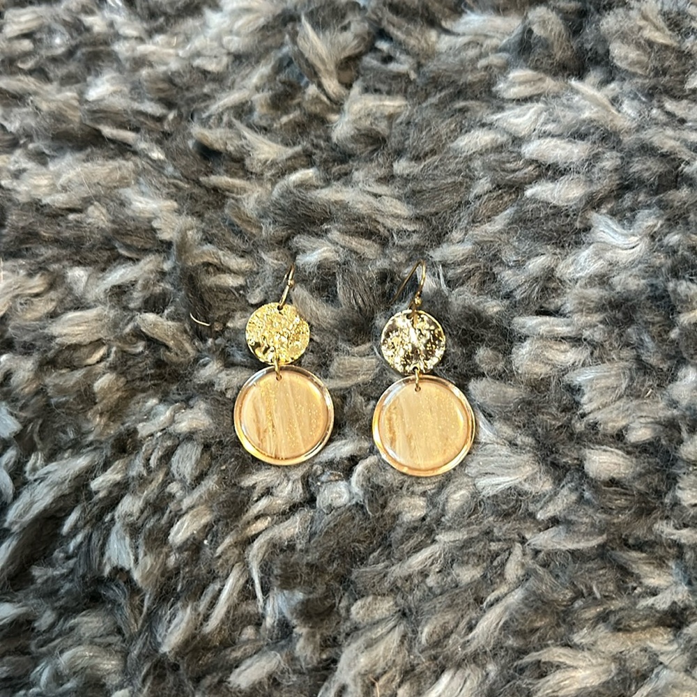 🆕 Recycled 14k Gold Plated Custom Dangly Earrings